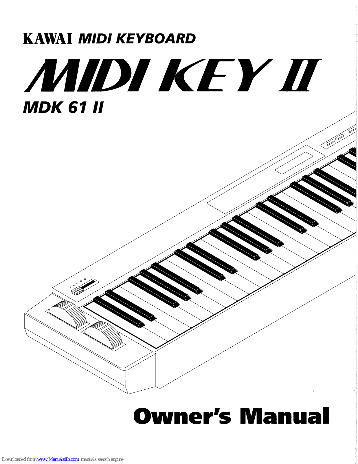 Kawai Midi Keyboard MDK 61 II, MIDI KEY 61 II Owner's Manual