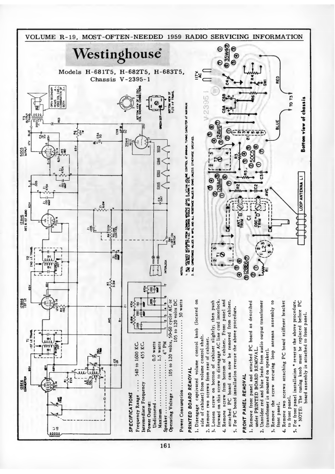 Westinghouse H-681T5, H-682T5, H-683T5 Schematic