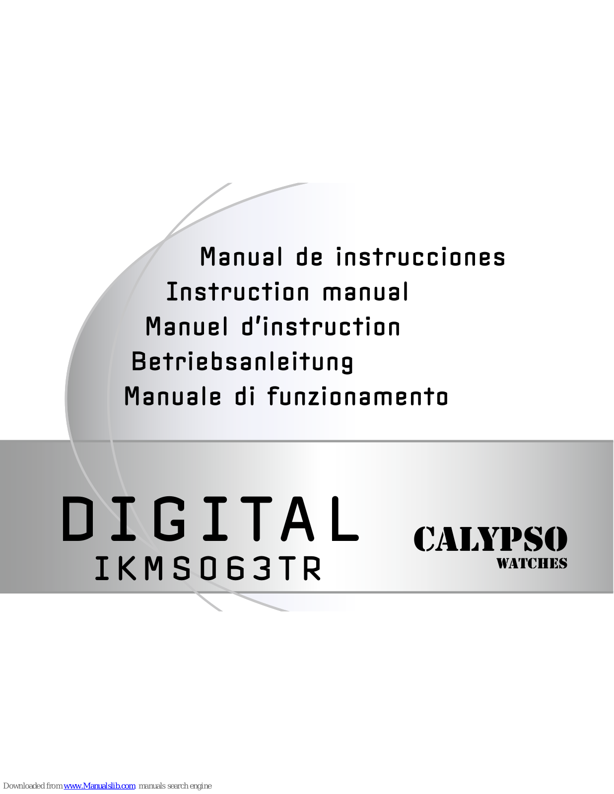 Calypso IKMS063TR Instruction Manual