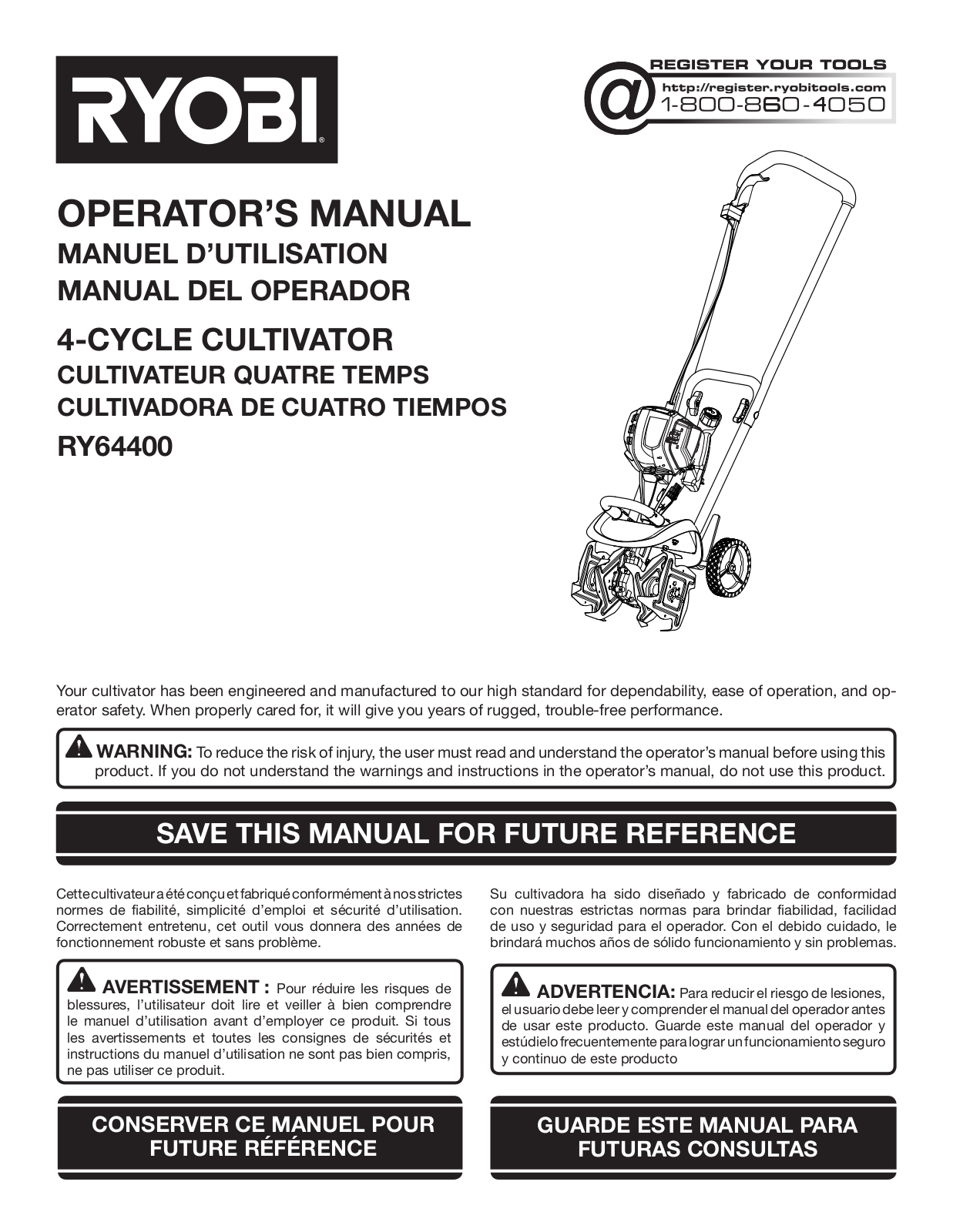 Ryobi RY64400 User Manual