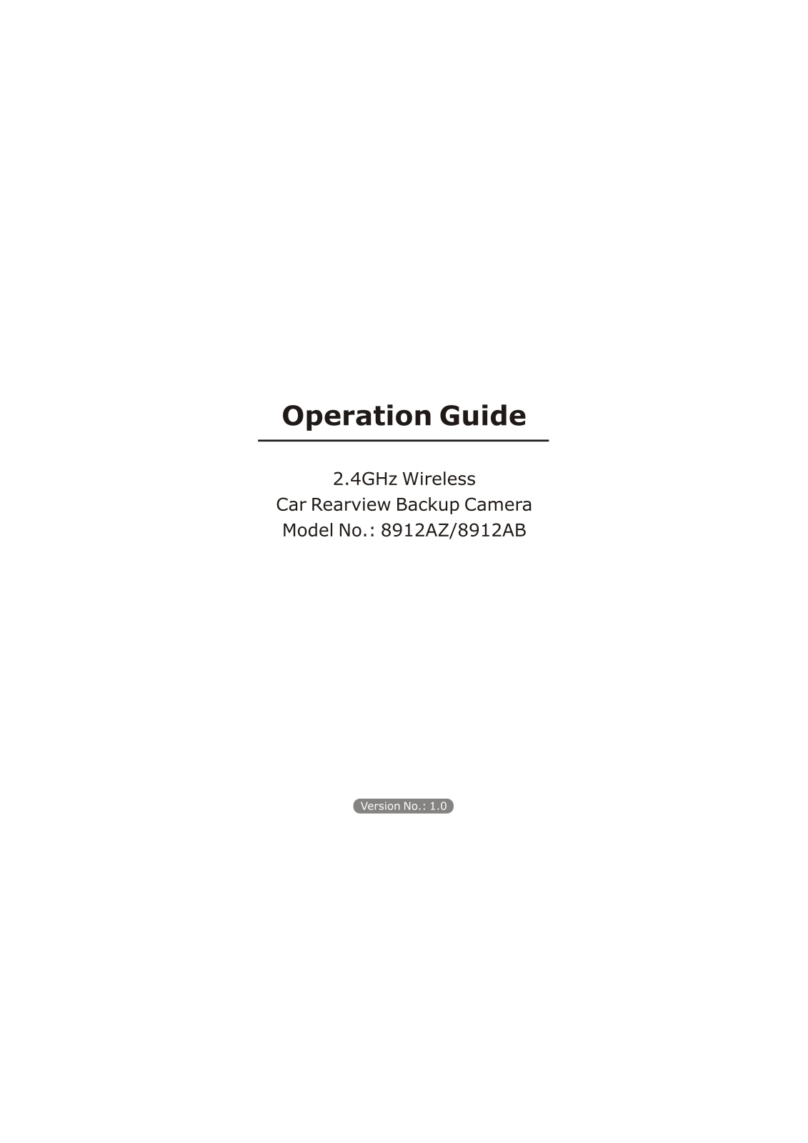 Gospell Smarthome Electronic GB8912 User Manual