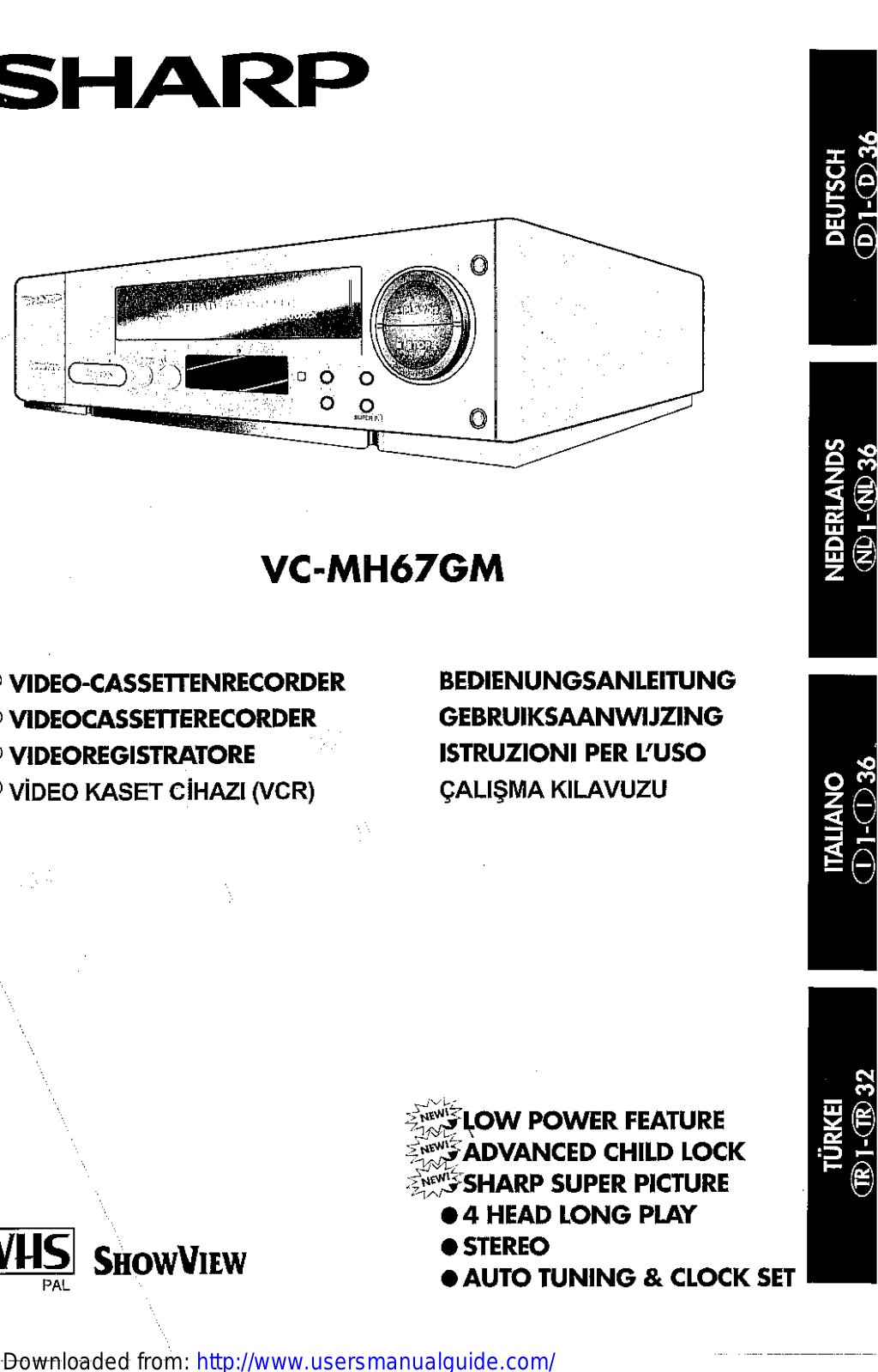 SHARP VC-MH67GM User Manual