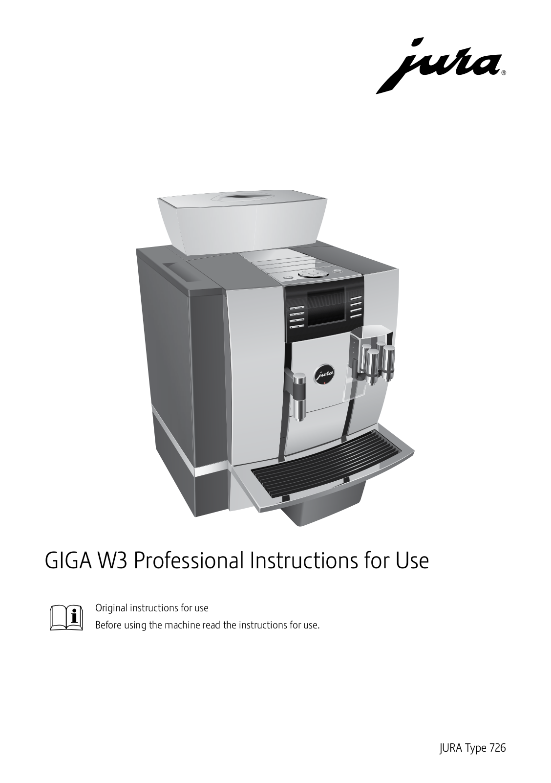 Jura GIGA W3 Professional Owner's Manual