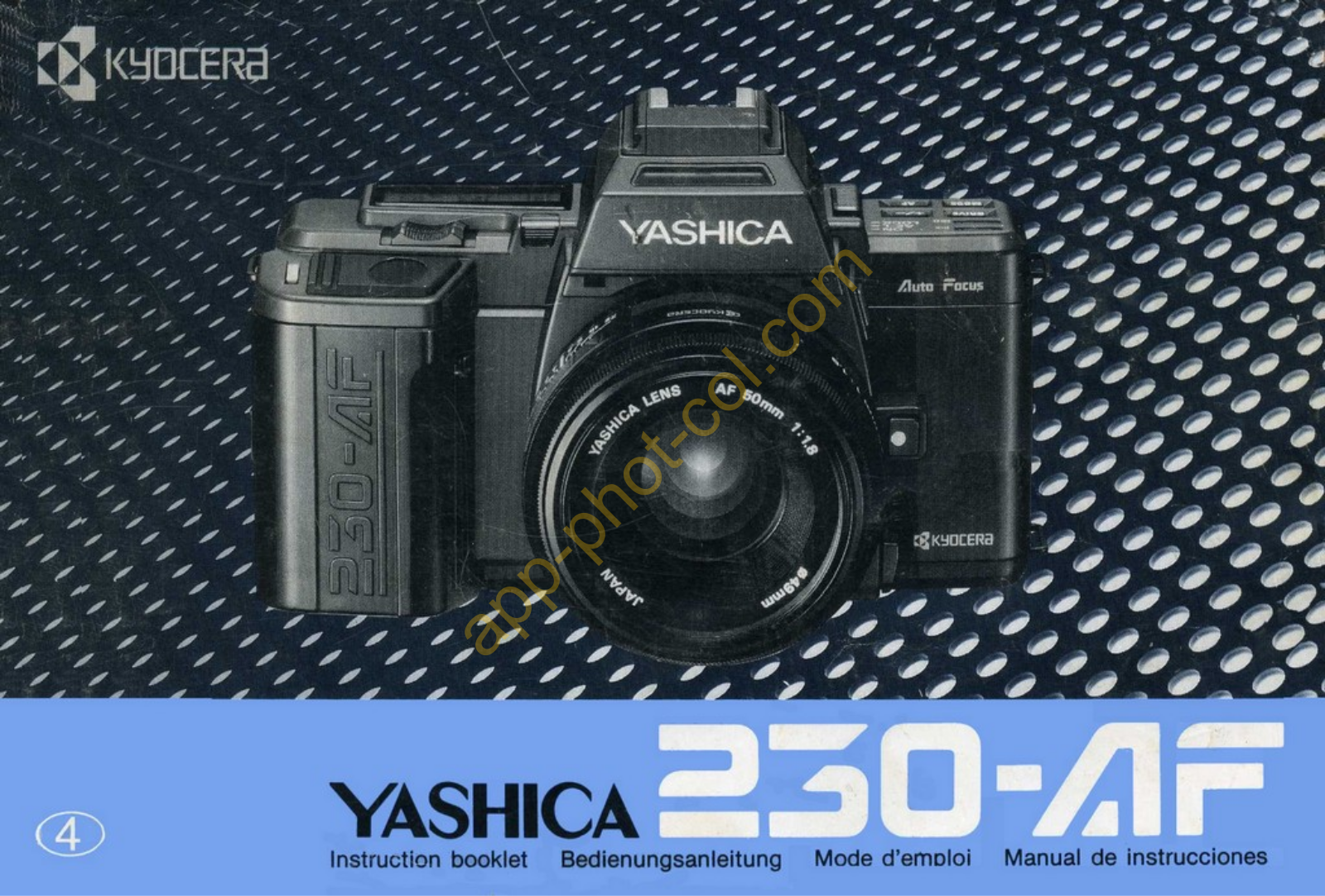 YASHICA 230 AF Manuel d'utilisation