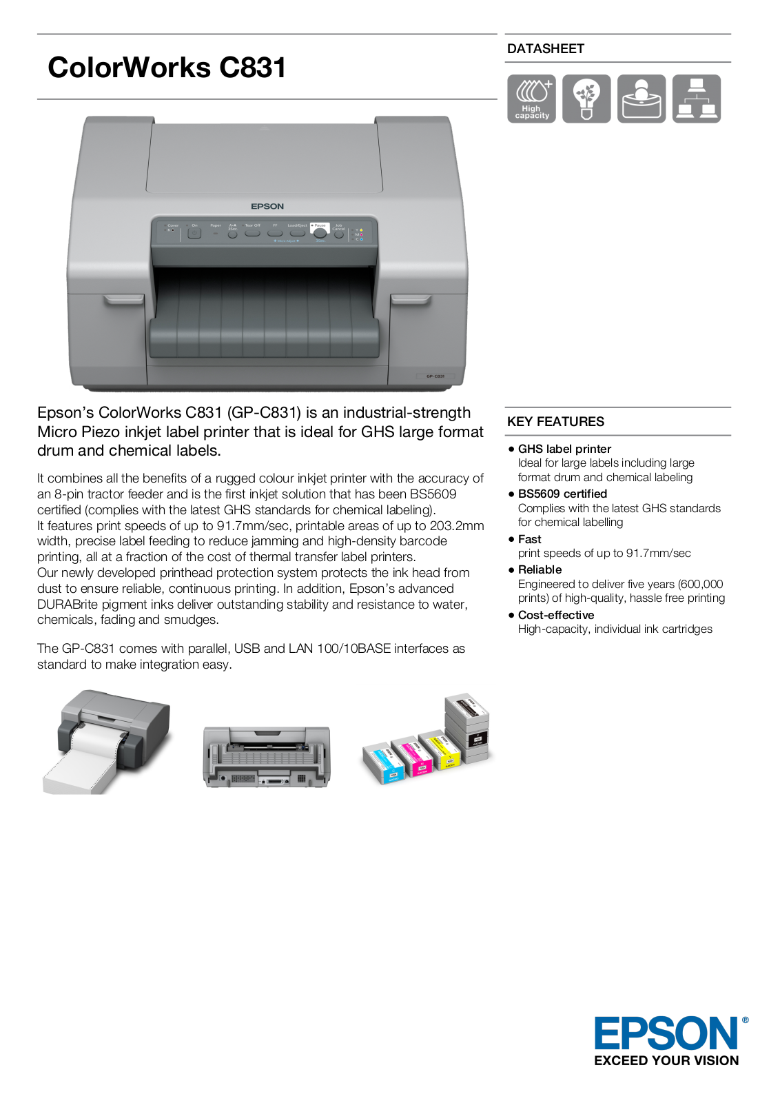 Epson C11CC68132 Product Data Sheet