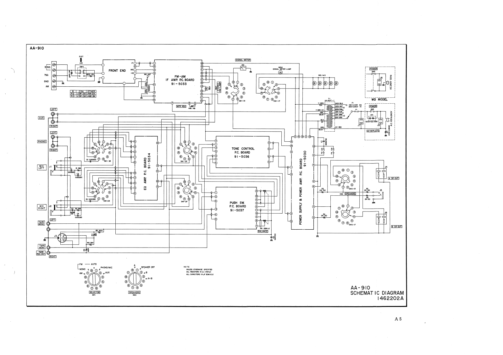 Akai AA-910 Schematic