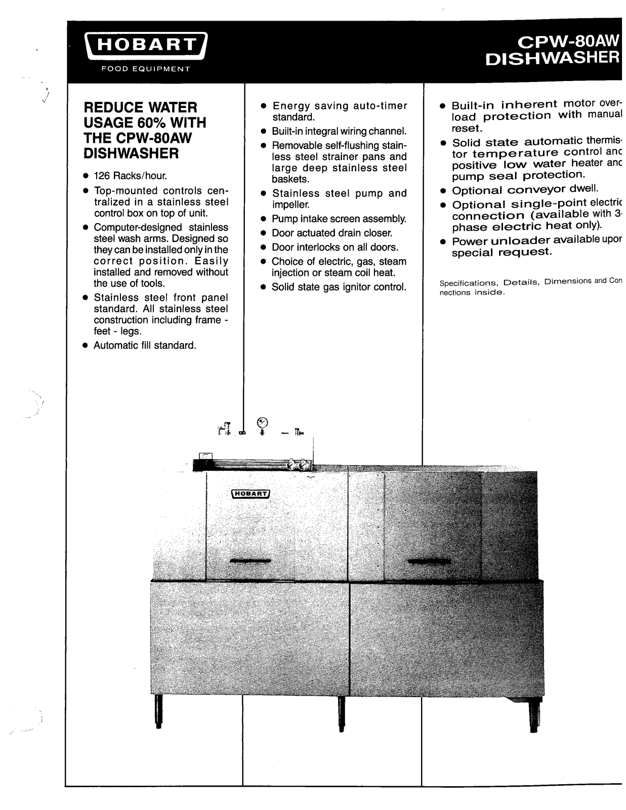 Hobart CPW80AW User Manual