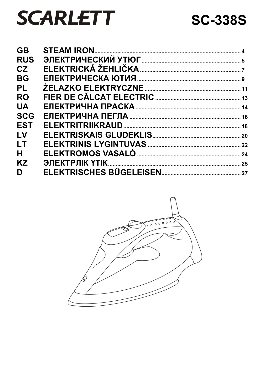 Scarlett SC-338 User Manual