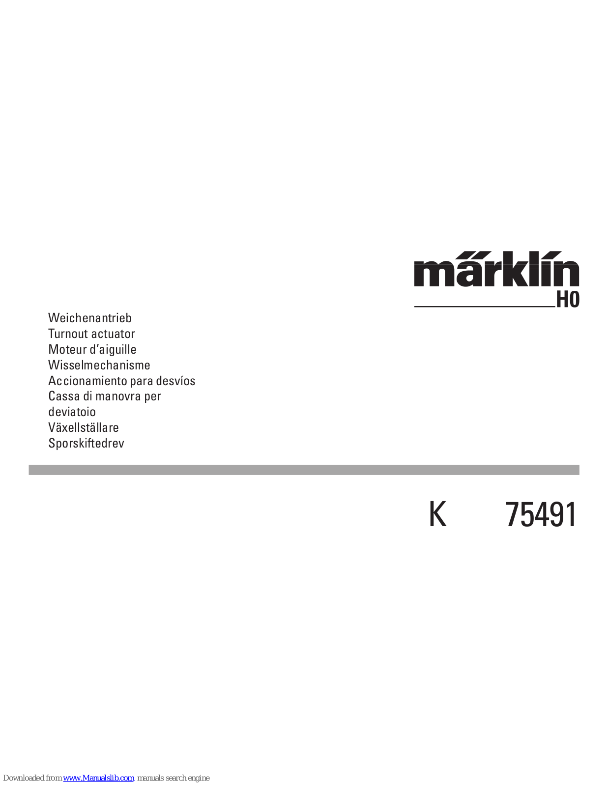 marklin 75491 Instruction Manual - ManualMachine.com