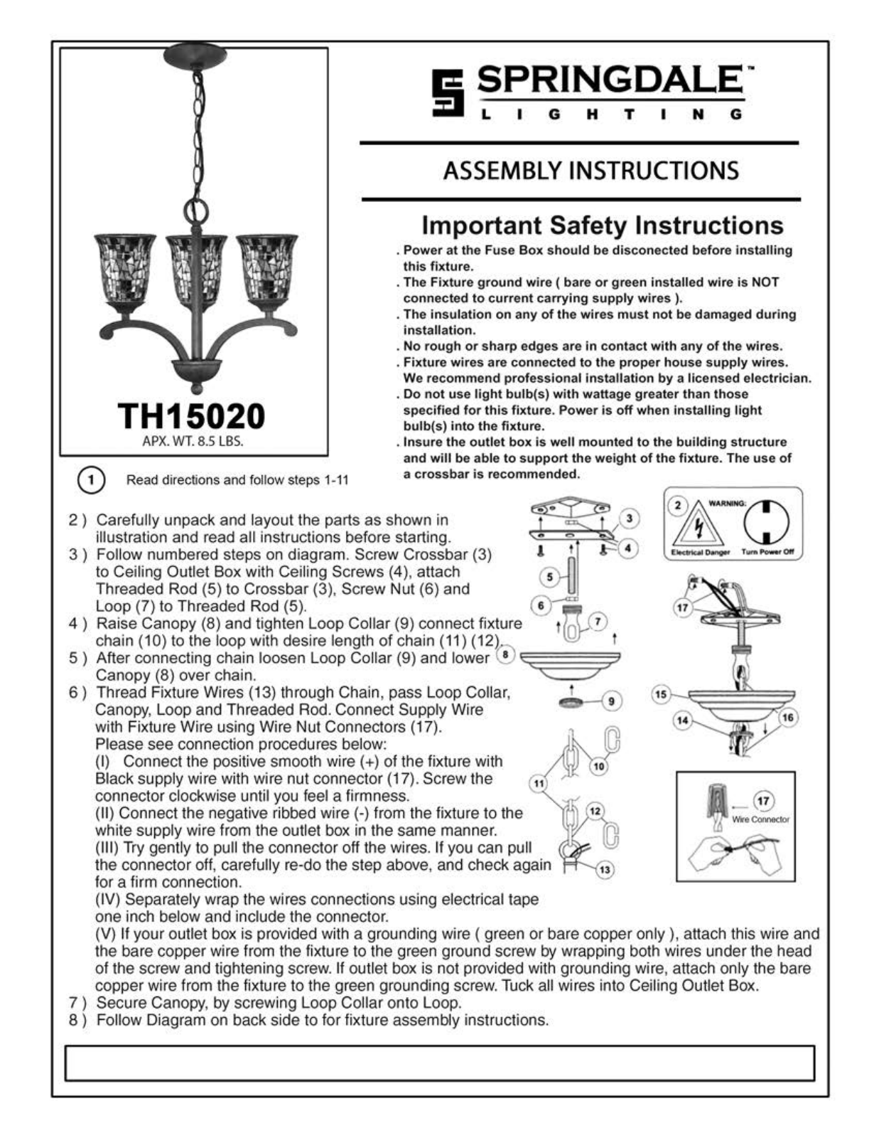 Springdale Lighting DT4602 Installation & Assembly - ManualMachine.com