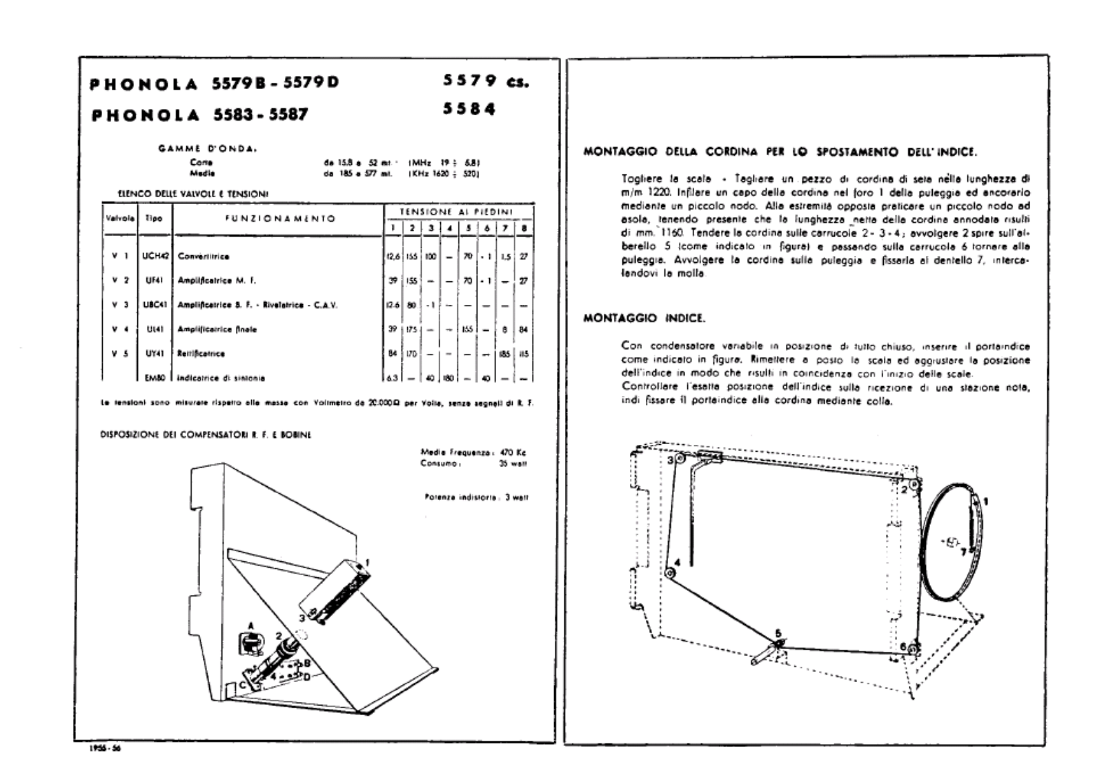Phonola 5579b, 5579d, 5583, 5584, 5587 schematic - ManualMachine.com
