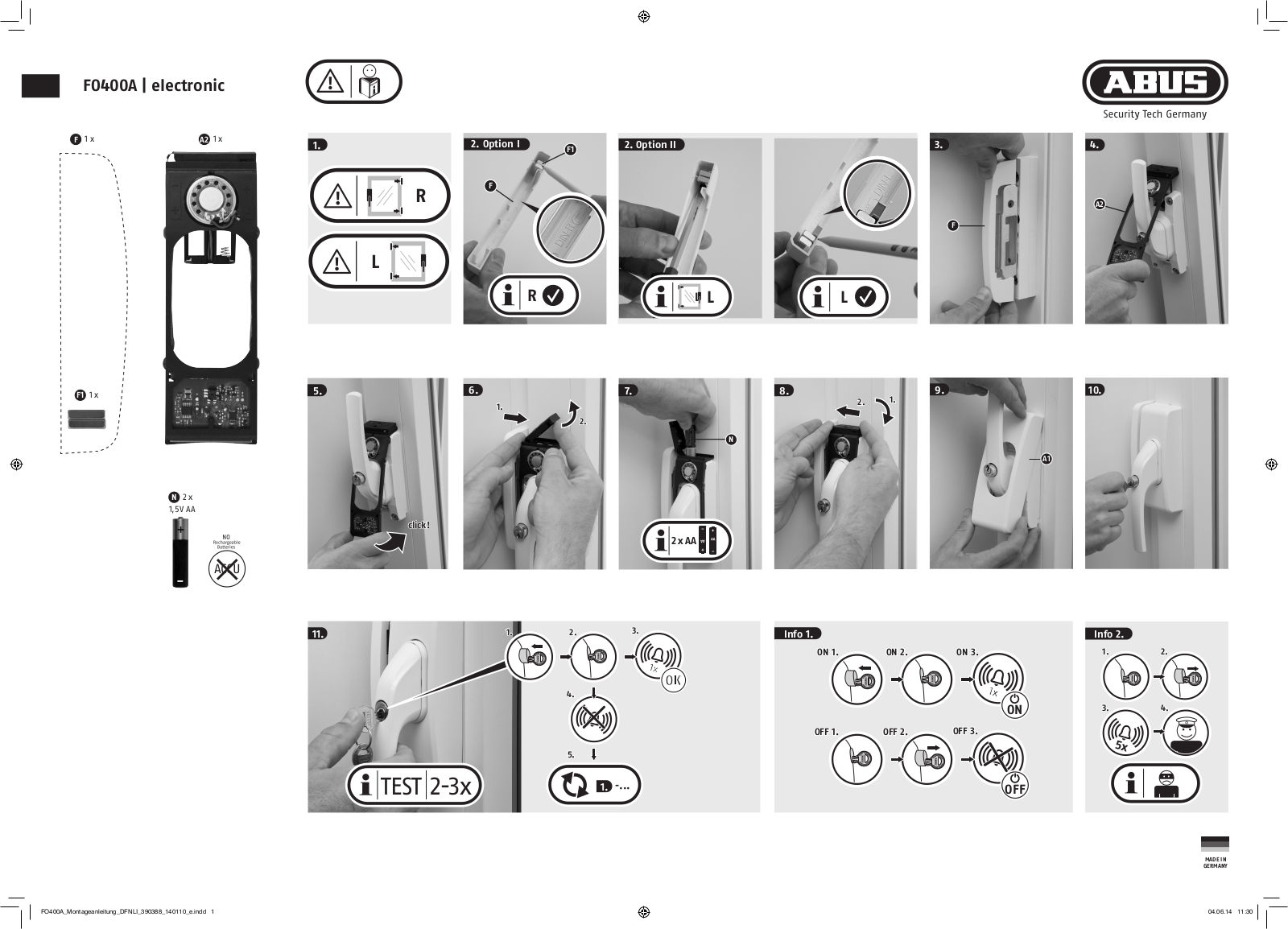 ABUS FO400A Quick Start Guide