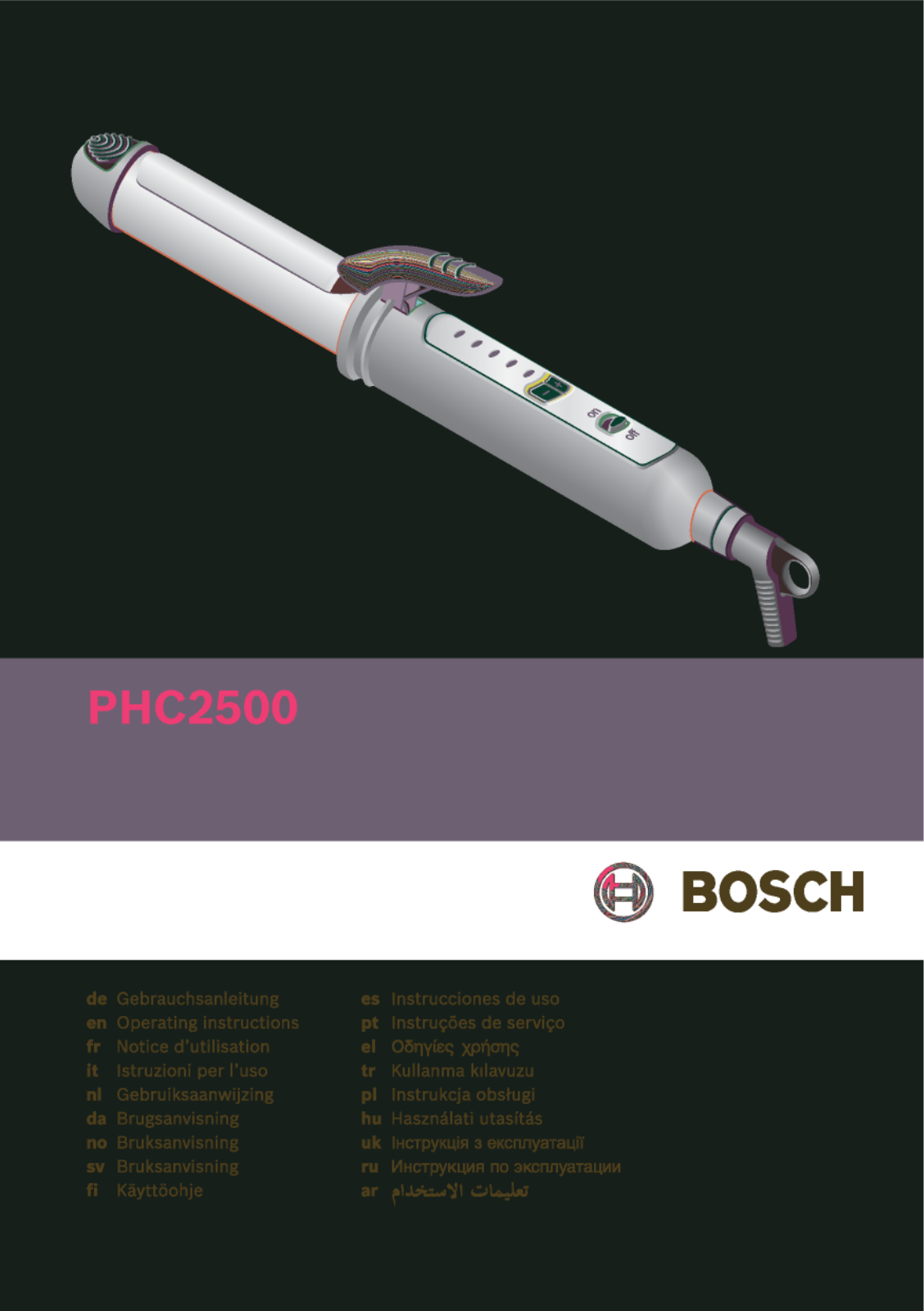 Bosch PHC2500 User Manual