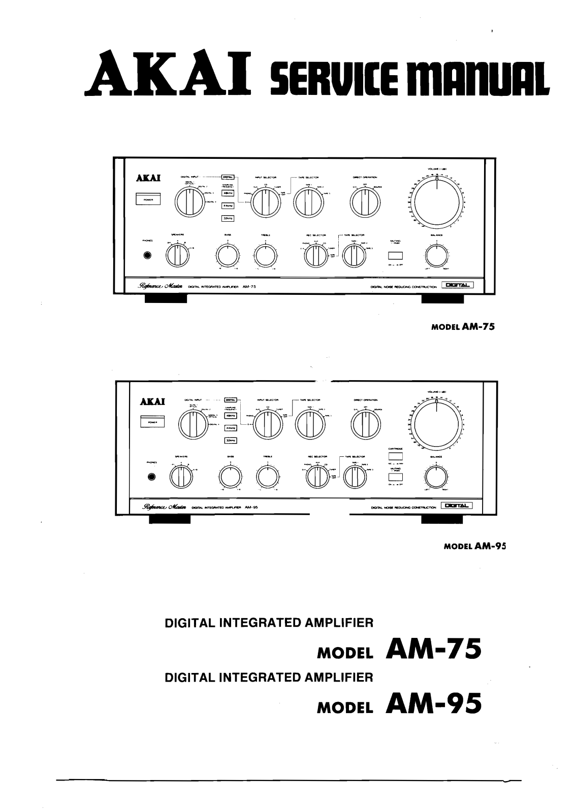 Akai AM-95, AM-75 Service Manual