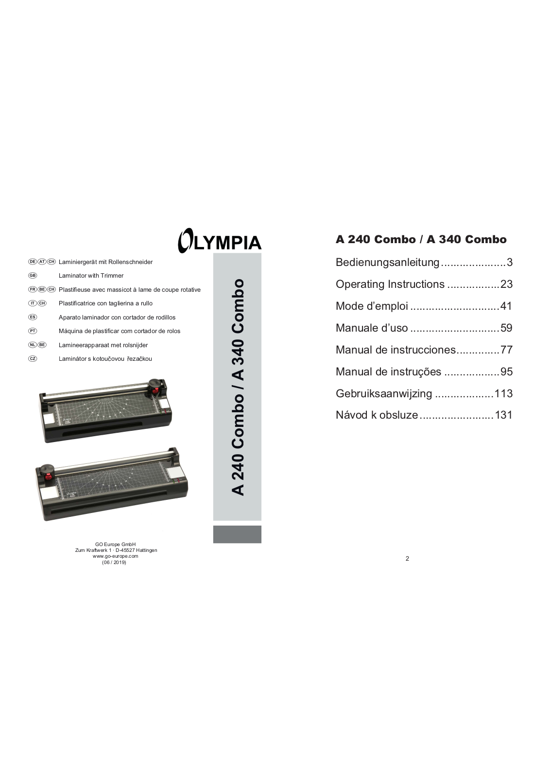 Olympia 3114 User guide