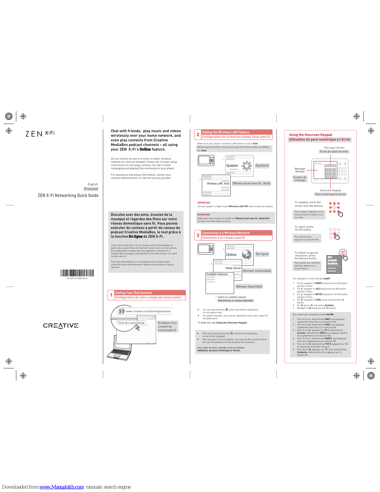 Creative ZEN X-Fi with Wireless LAN User Manual