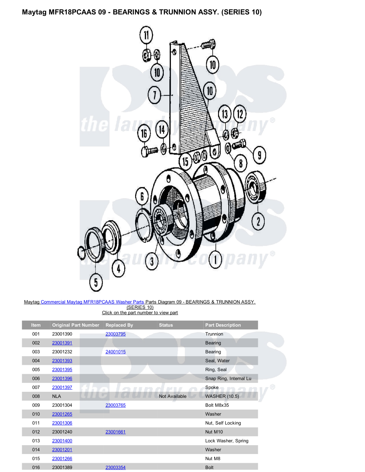 Maytag MFR18PCAAS Parts Diagram