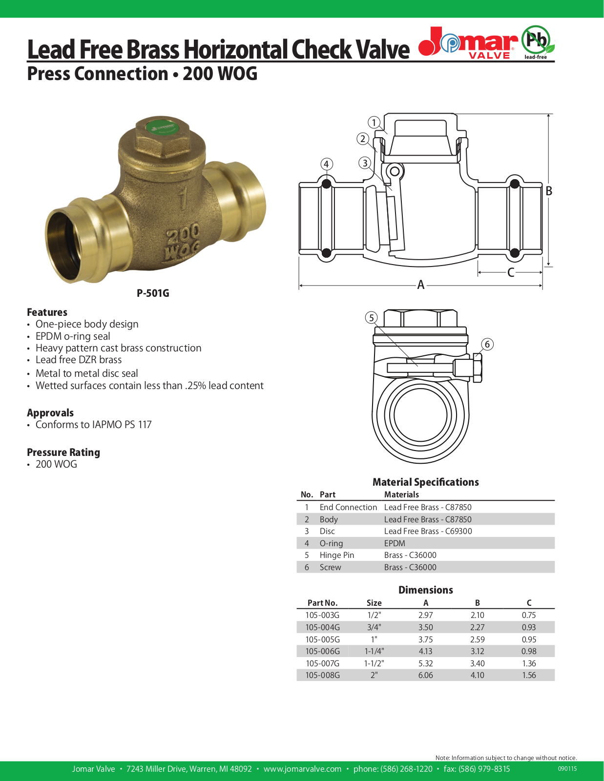 Jomar P-501G User Manual