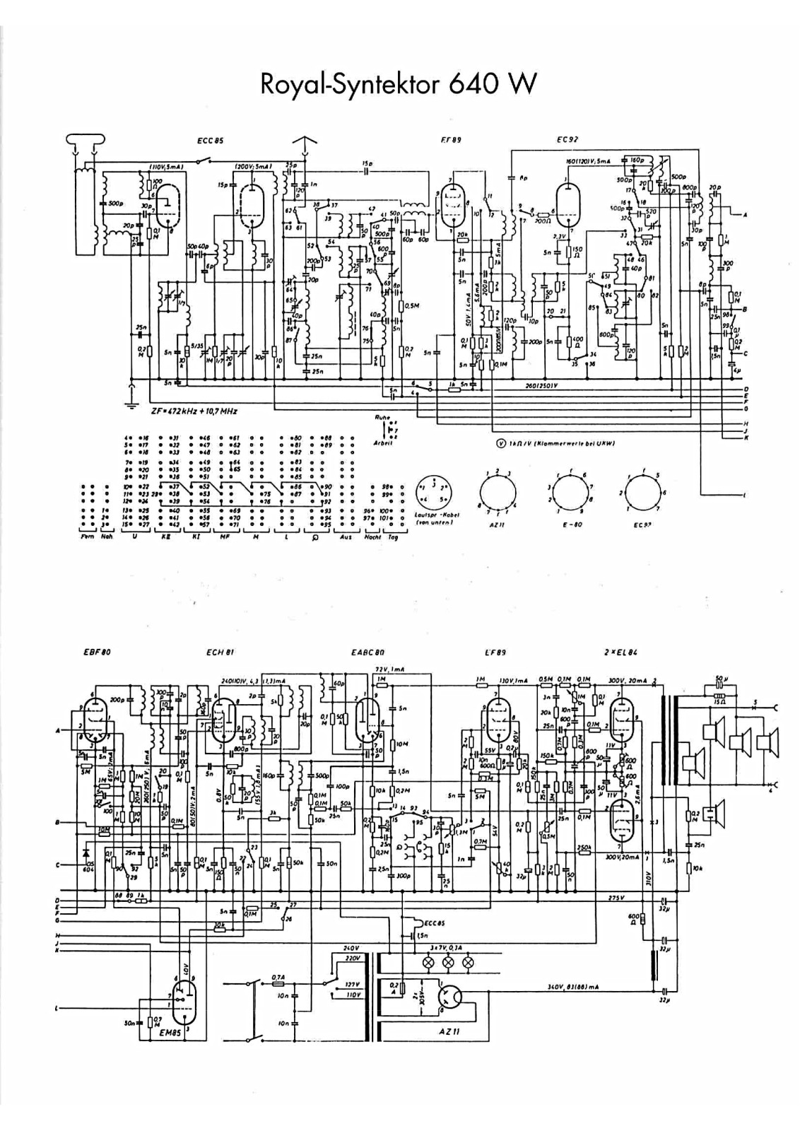 Körting 640-W-Royal-Syntektor Schematic