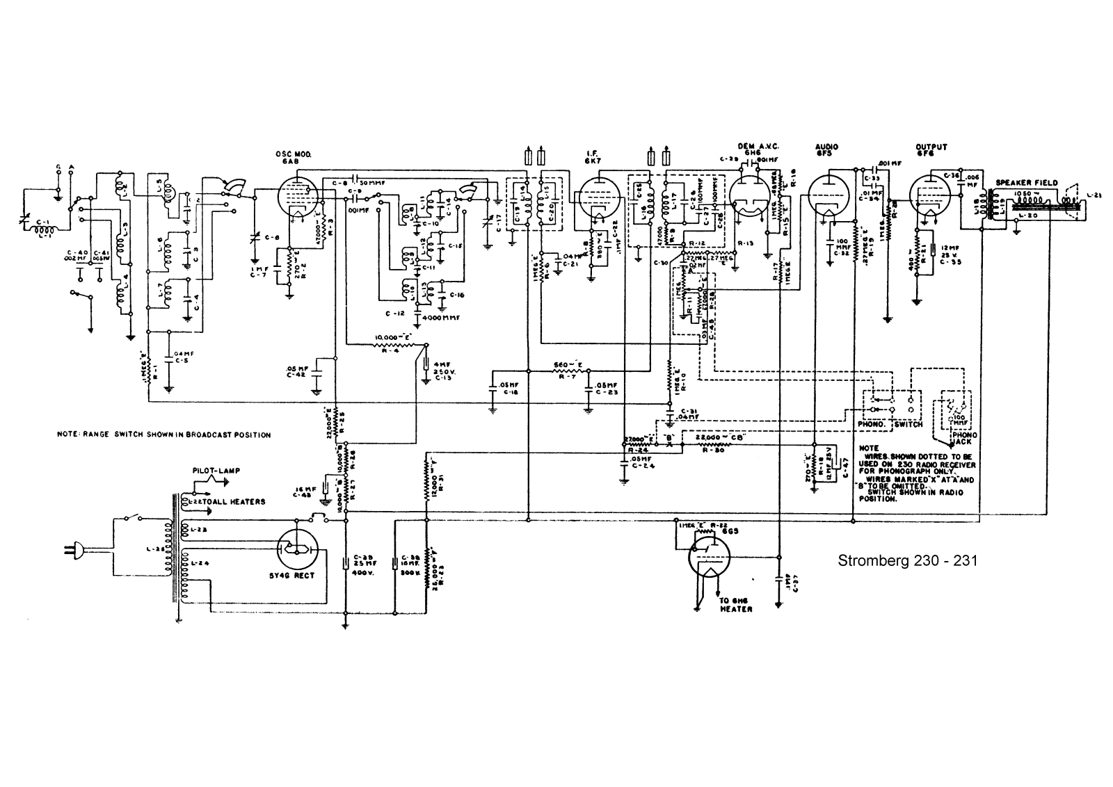 Stromberg Carlson 230231 schematic