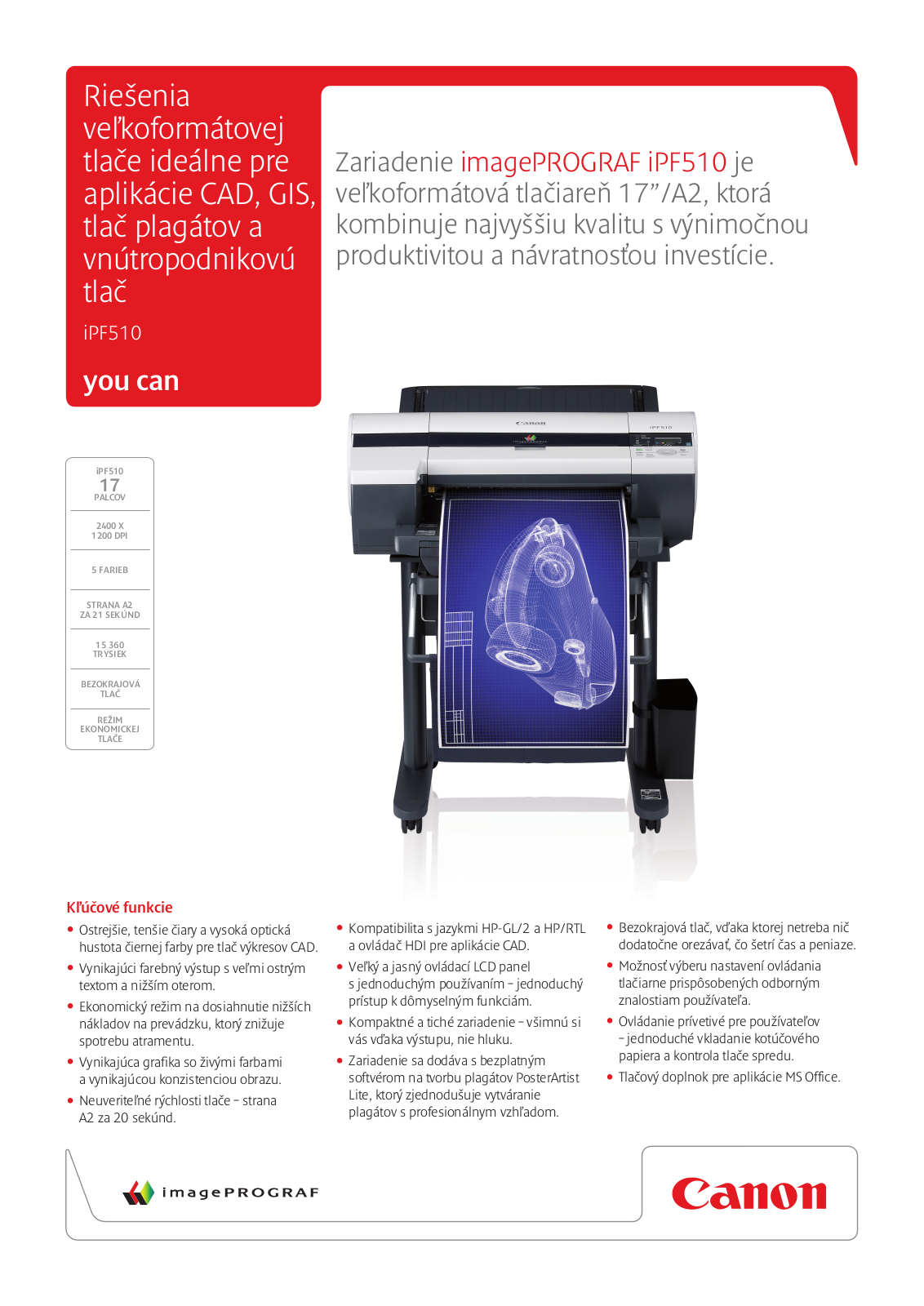 Canon IMAGEPROGRAF IPF510 BROCHURE