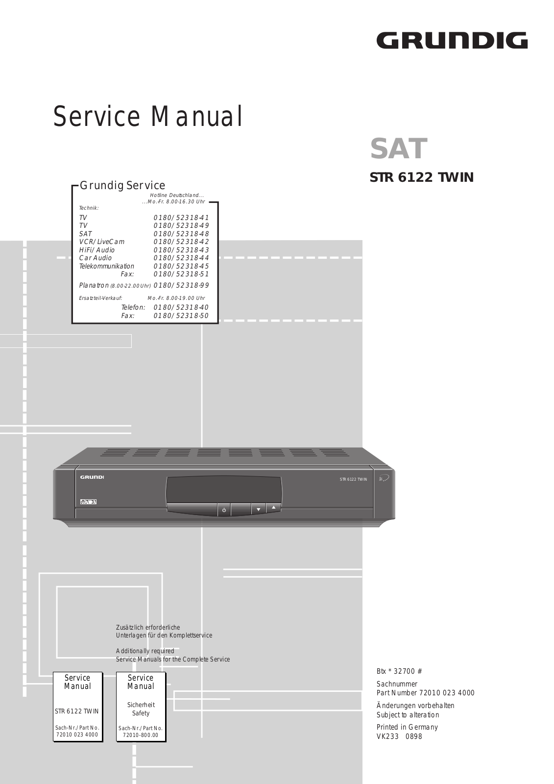 Grundig STR-6122-TWIN Service Manual
