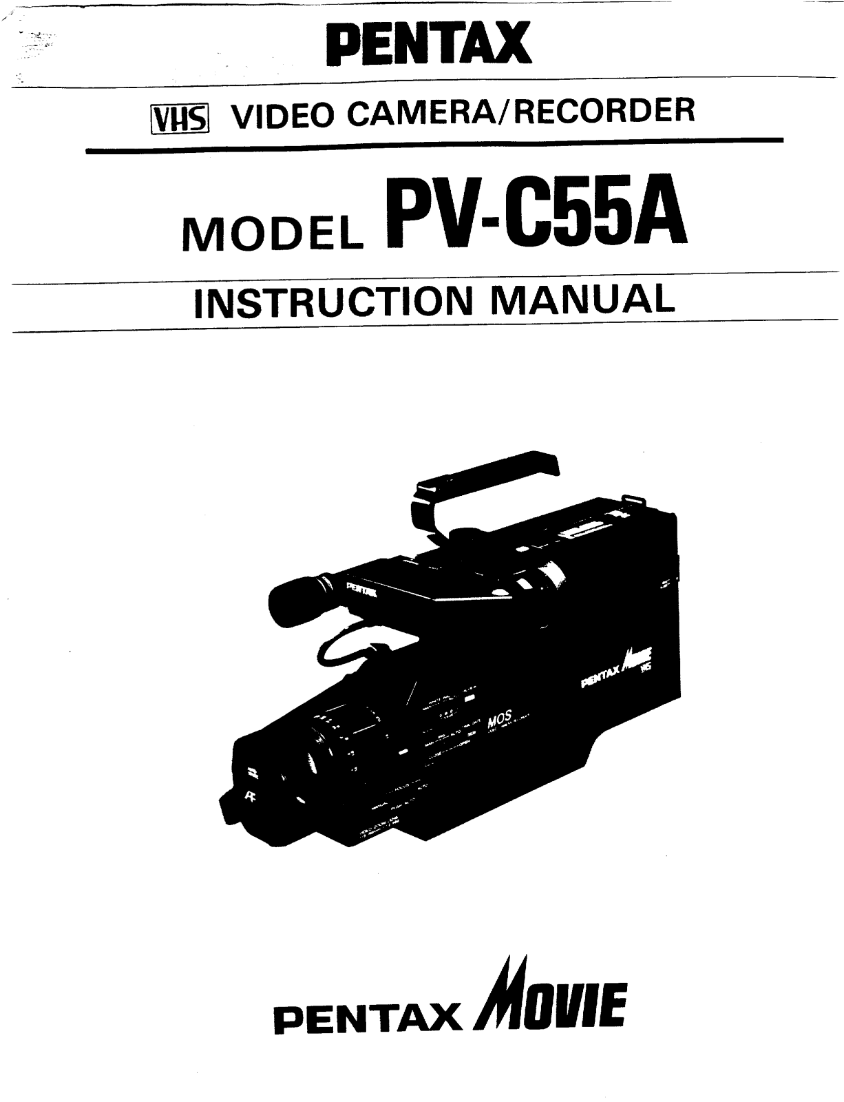 Pentax PV-C55A Instruction Manual