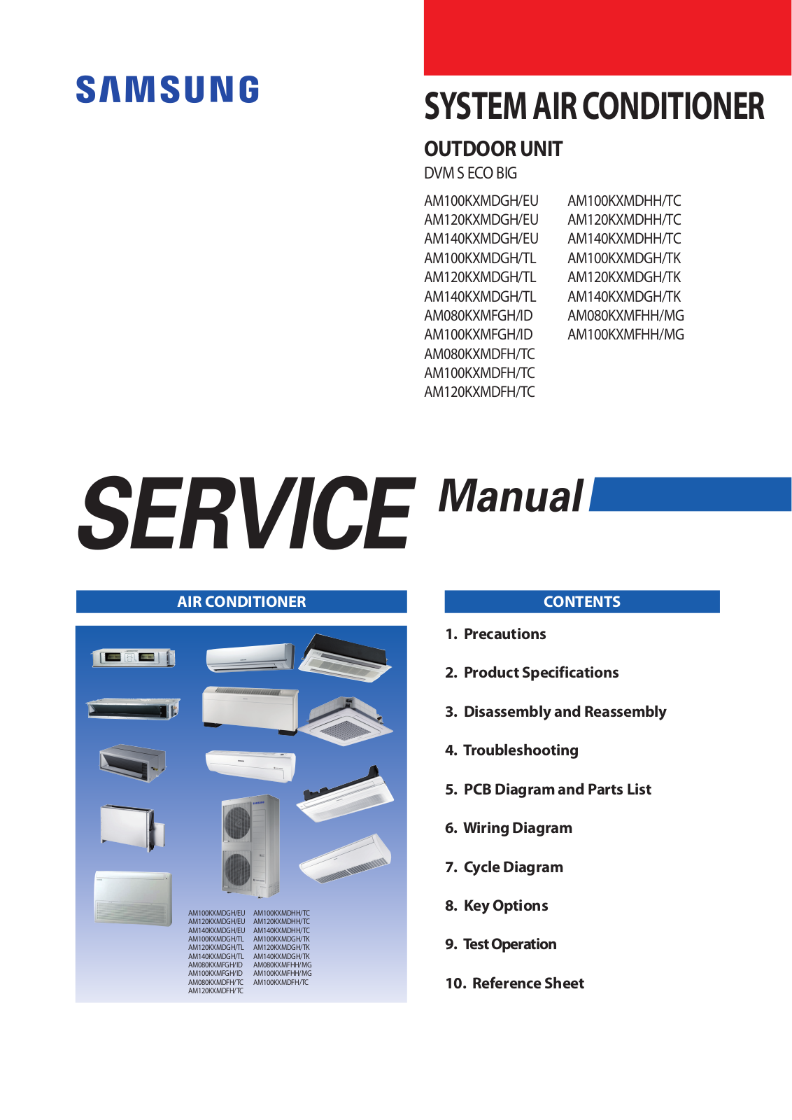 Samsung AM100KXMDGH/EU, AM100KXMDHH/TC, AM120KXMDHH/TC, AM140KXMDHH/TC, AM120KXMDGH/TL Service Manual