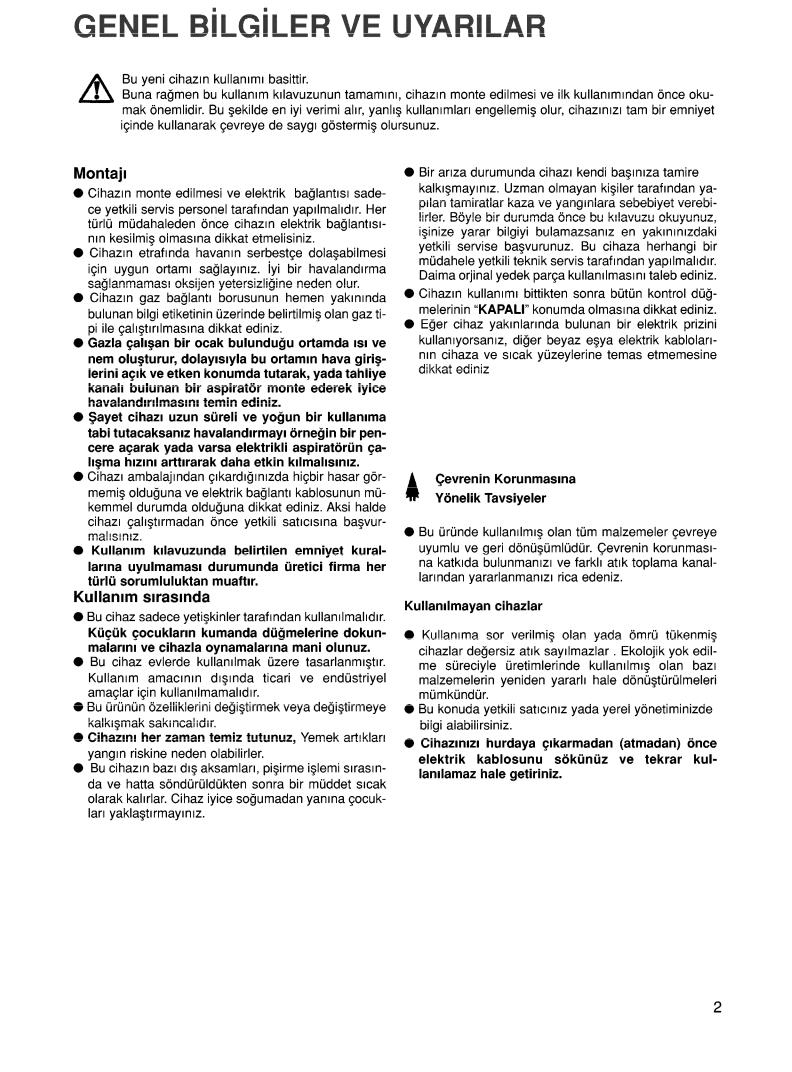 Zanussi ZGL649IX User Manual