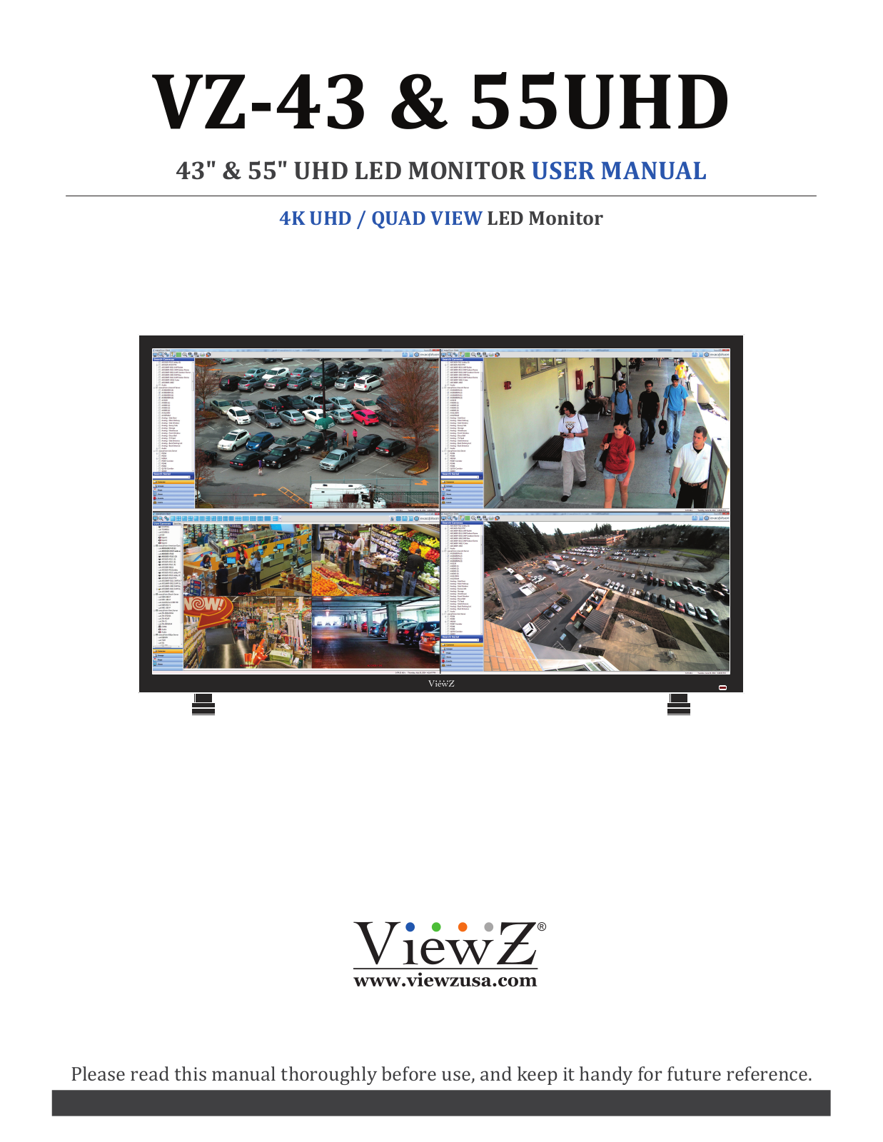 ViewZ VZ-4KVW-55UHD, VZ-4KVW-43UHD, VZ-43UHD User Manual