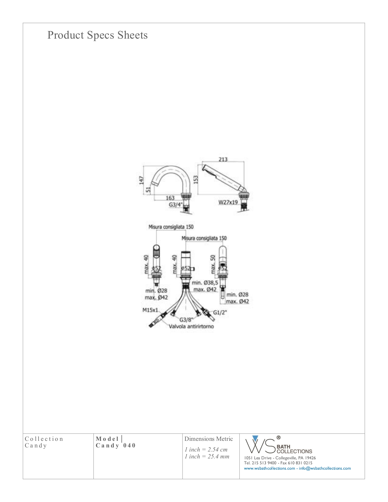 WS Bath Collections WSO3088 Specifications - ManualMachine.com