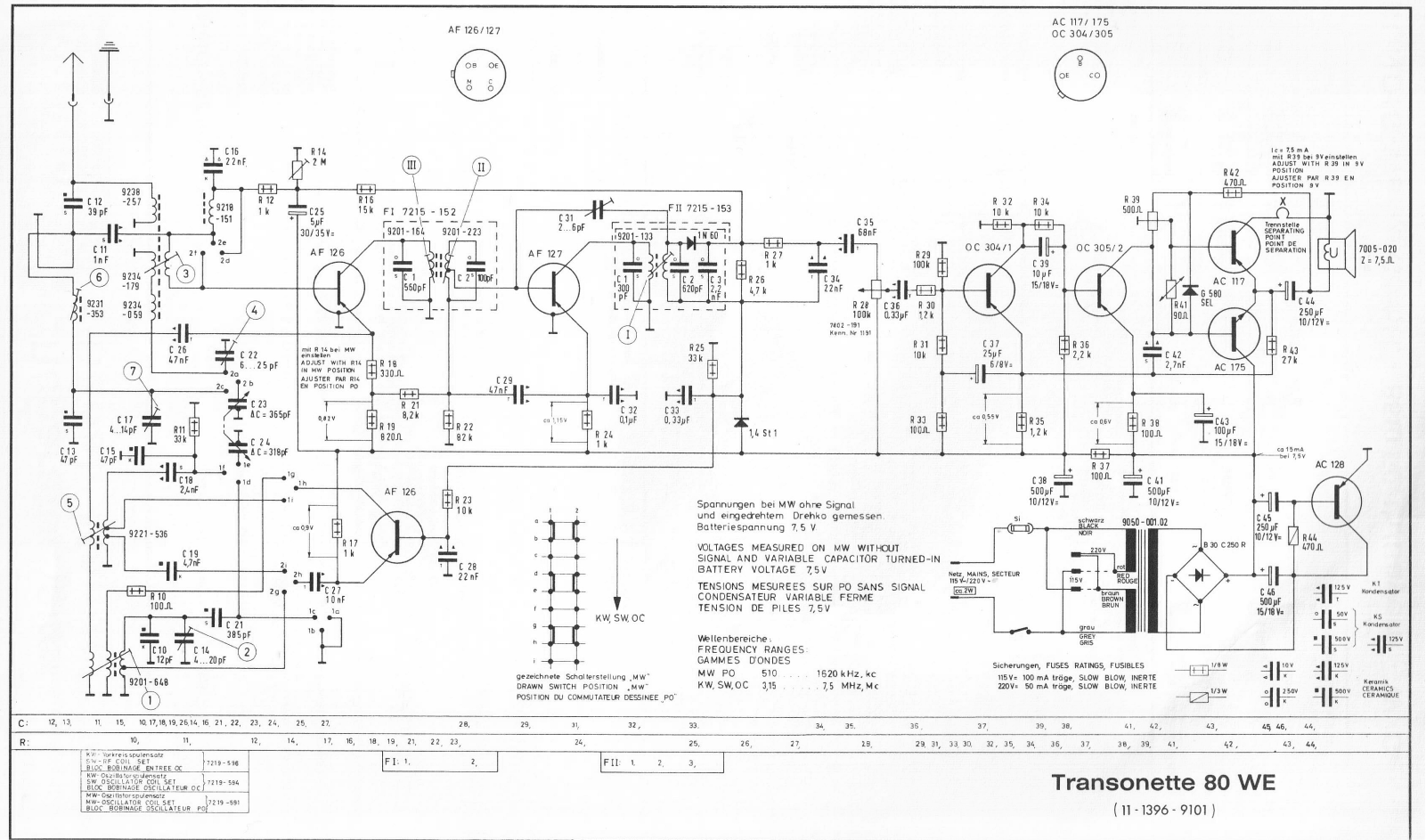 Grundig Transonette-80-WE Schematic