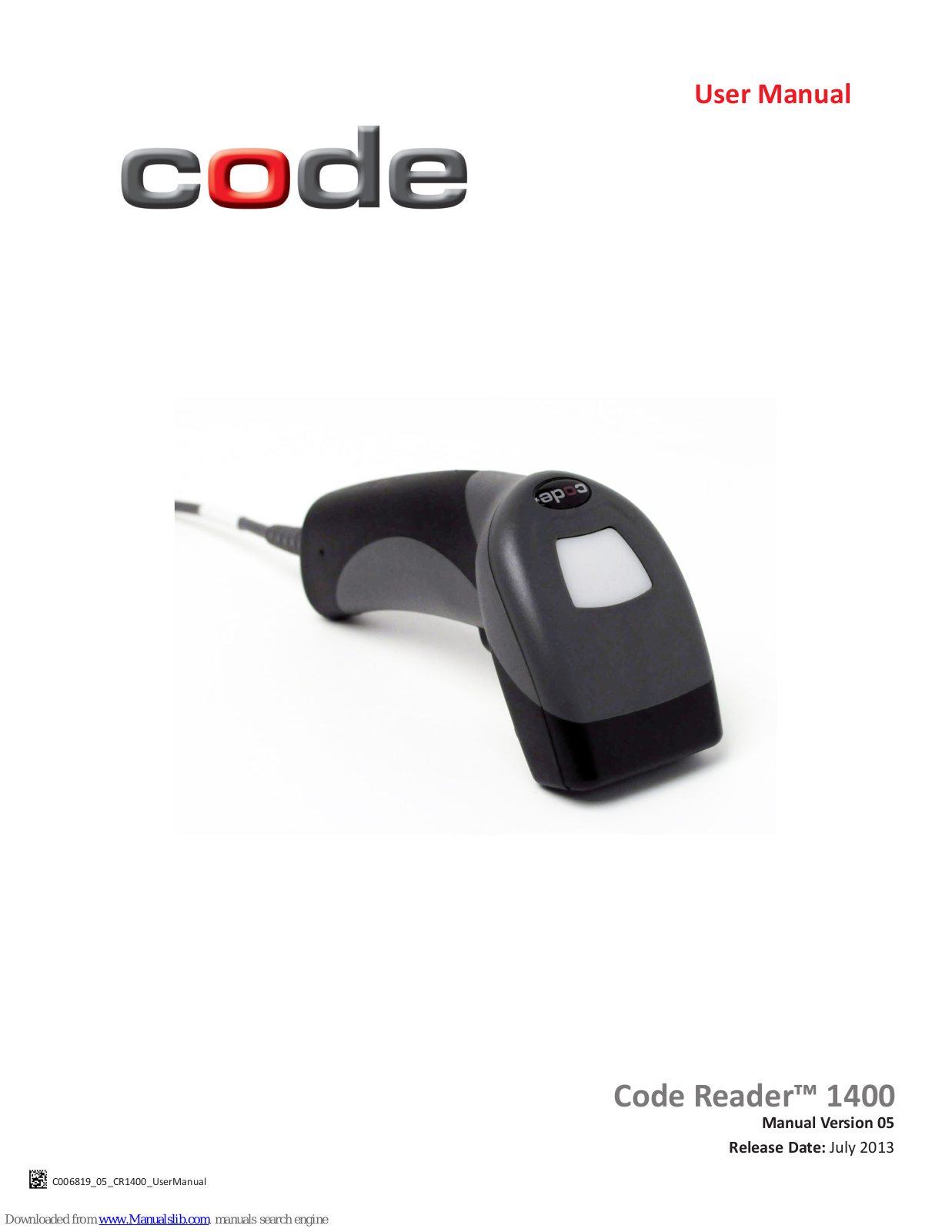 Code Corporation CR1400, Code Reader 1400 User Manual