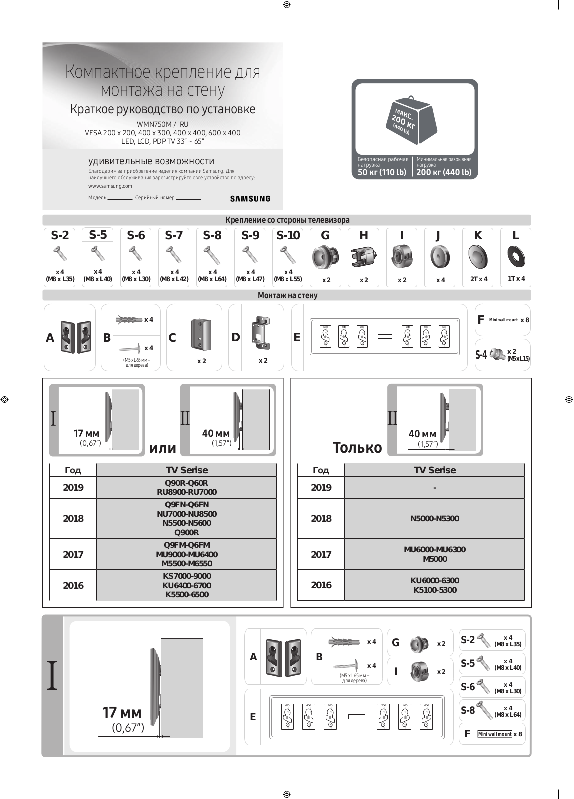 Samsung WMN750M User Manual