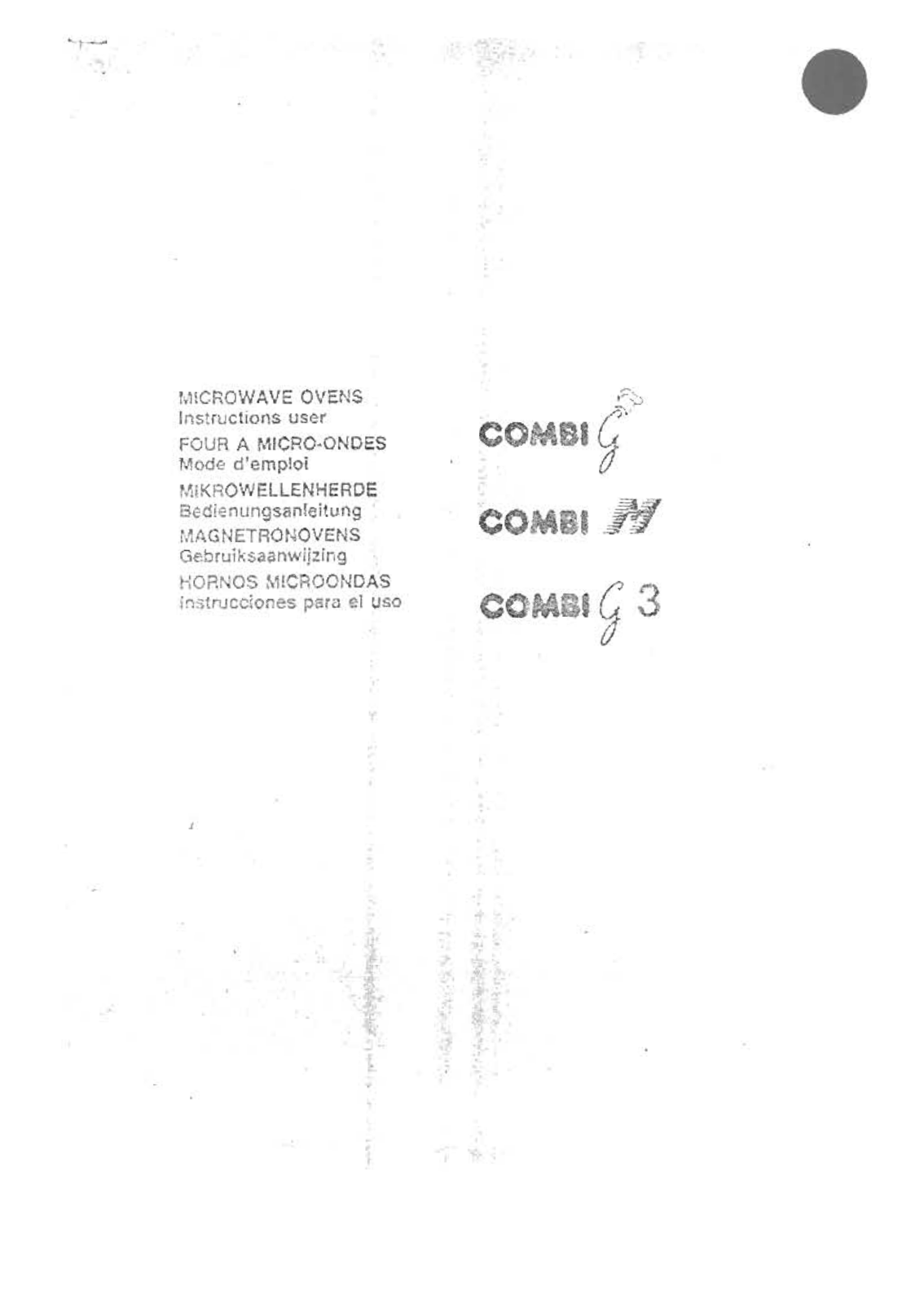 CANDY COMBIG, COMBIM User Manual