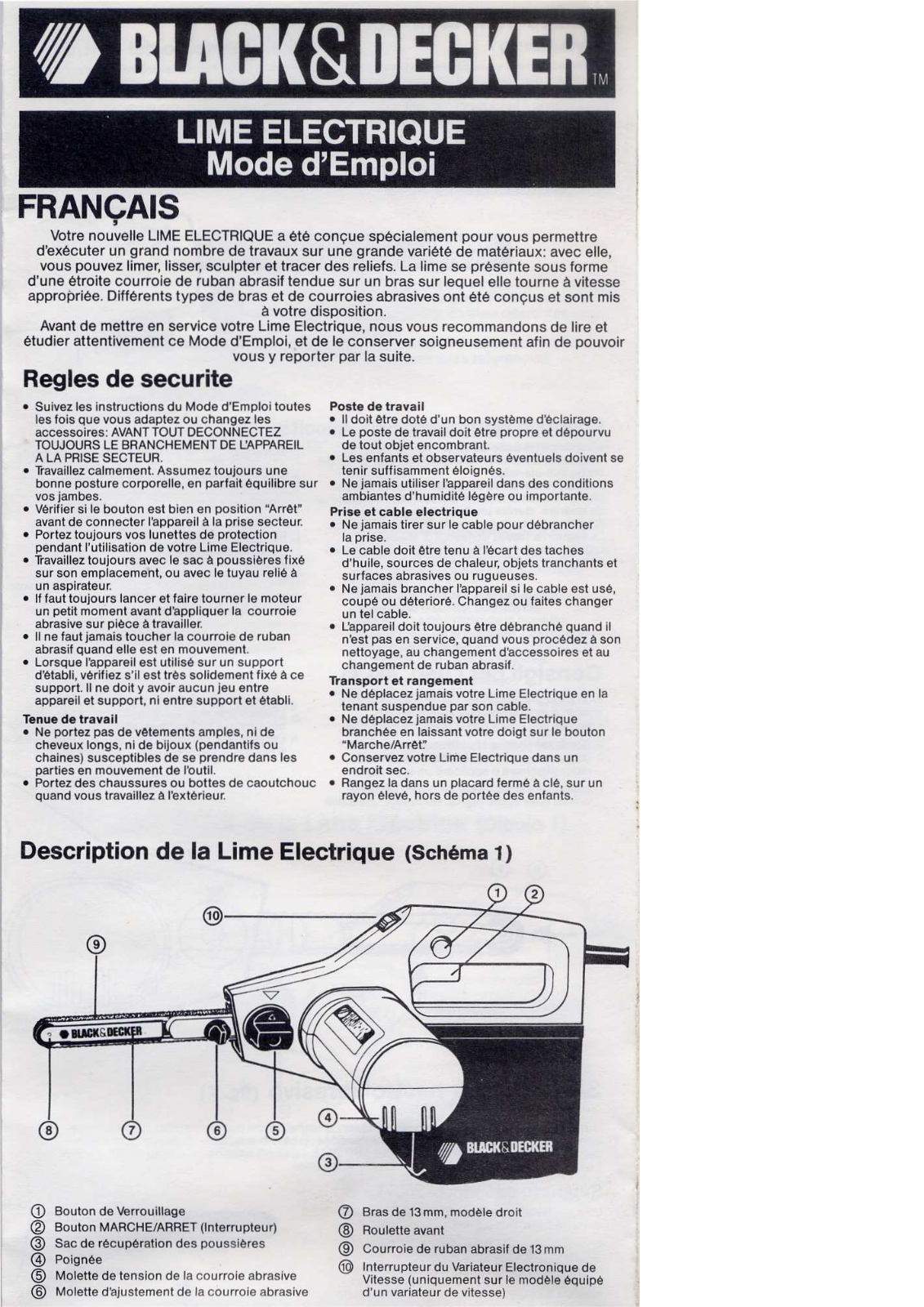 BLACK & DECKER BD290 User Manual