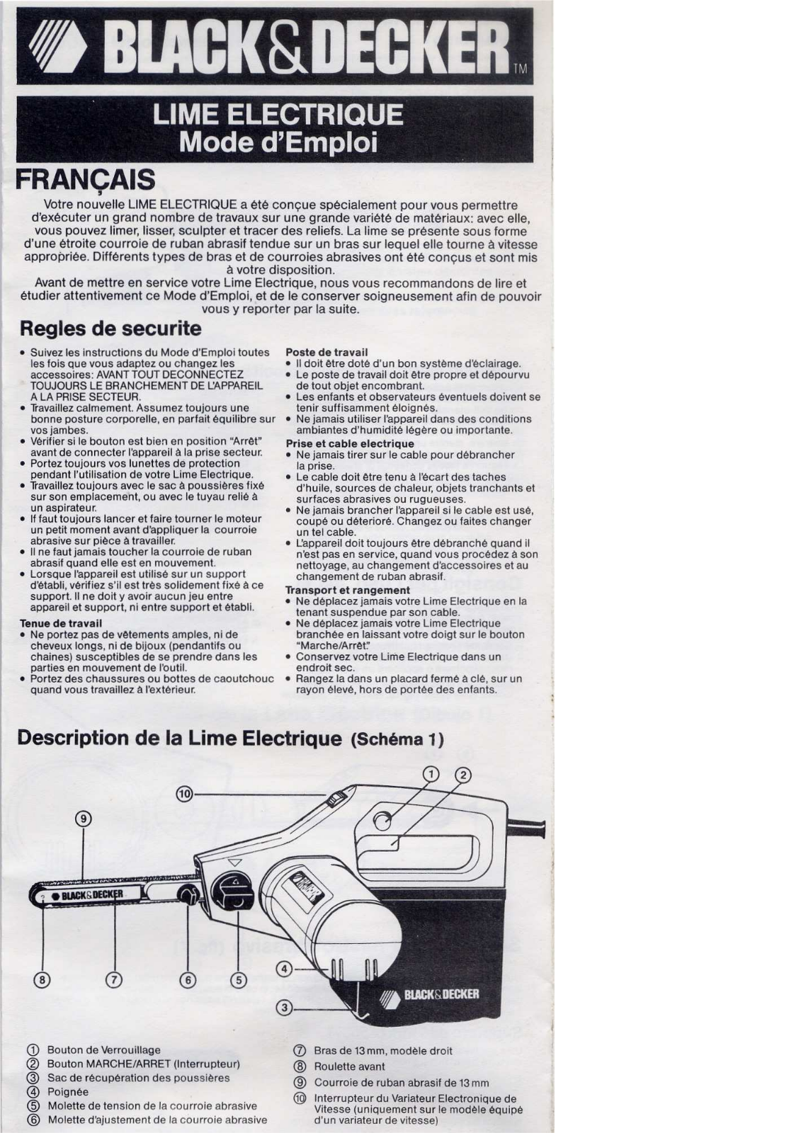 User manual Black & Decker F67E (English - 13 pages)