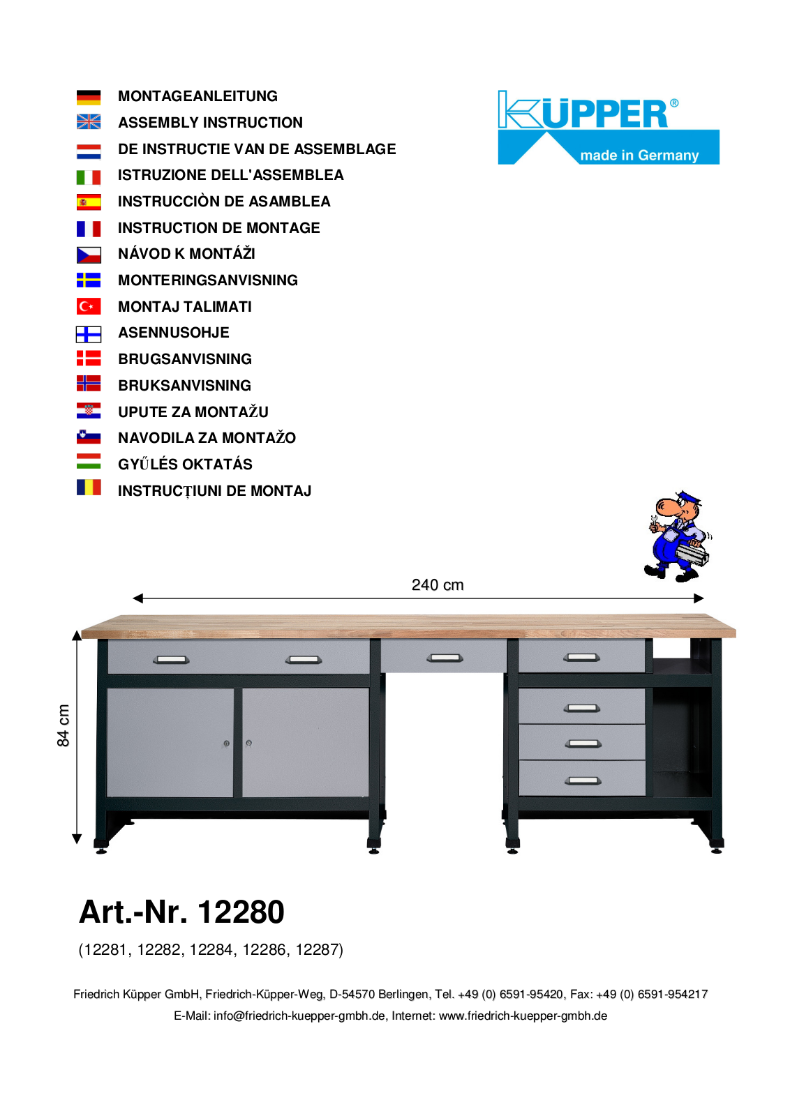 Küpper 12280, 12281, 12282, 12284, 12286 User guide