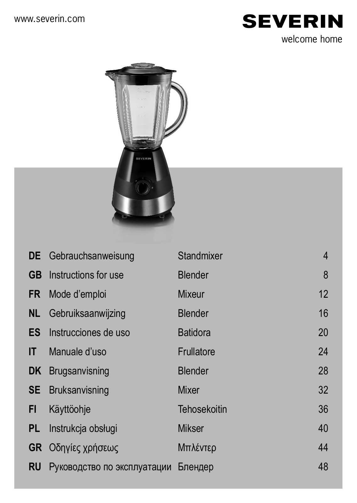 Severin SM 3718 User Manual