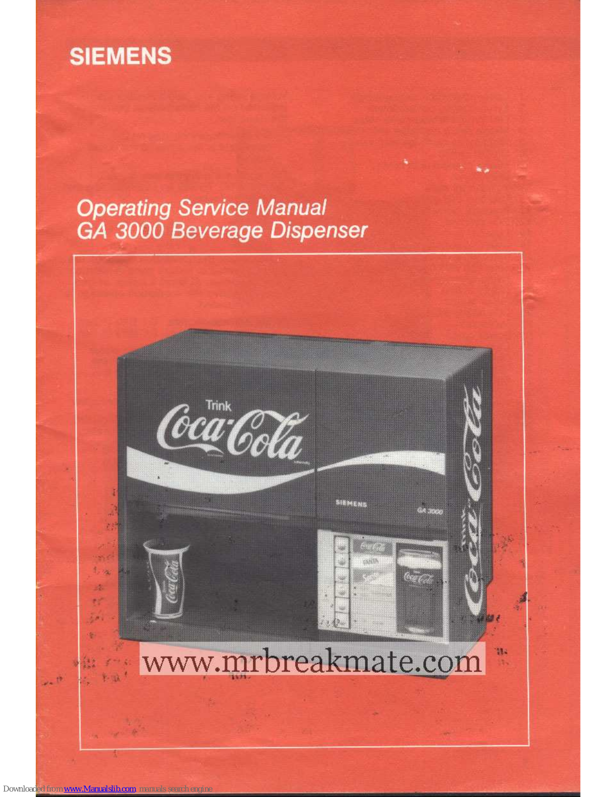 Siemens GA 3000 Operating & Service Manual