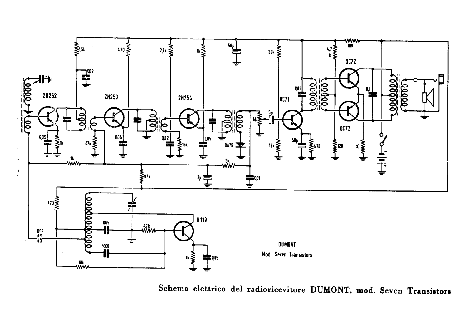 Dumont seven transistor schematic - ManualMachine.com