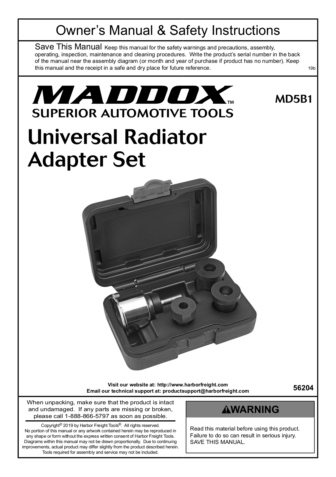 Maddox MD5B1 User Manual