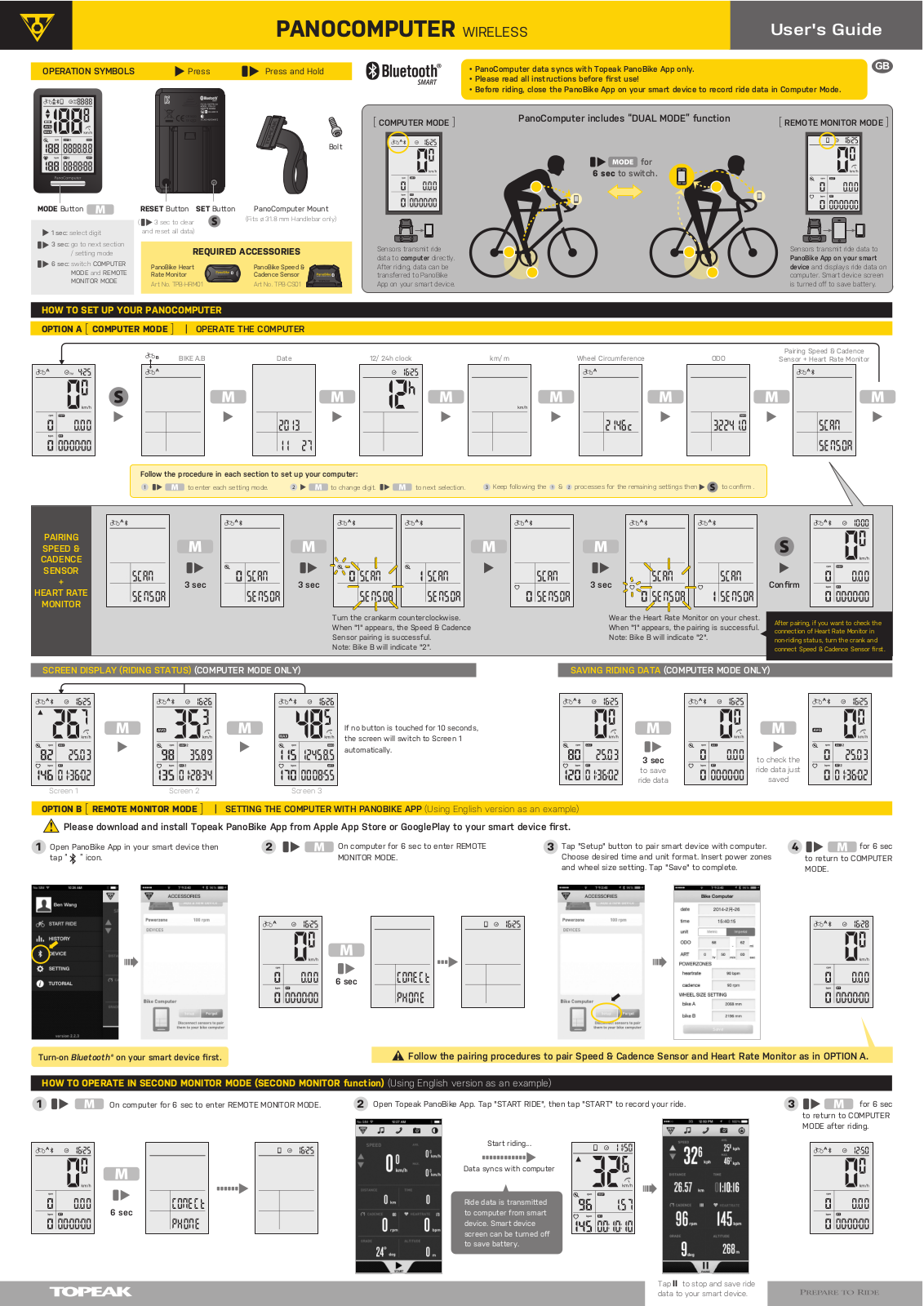 Cycling Topeak PanoComputer User Manual