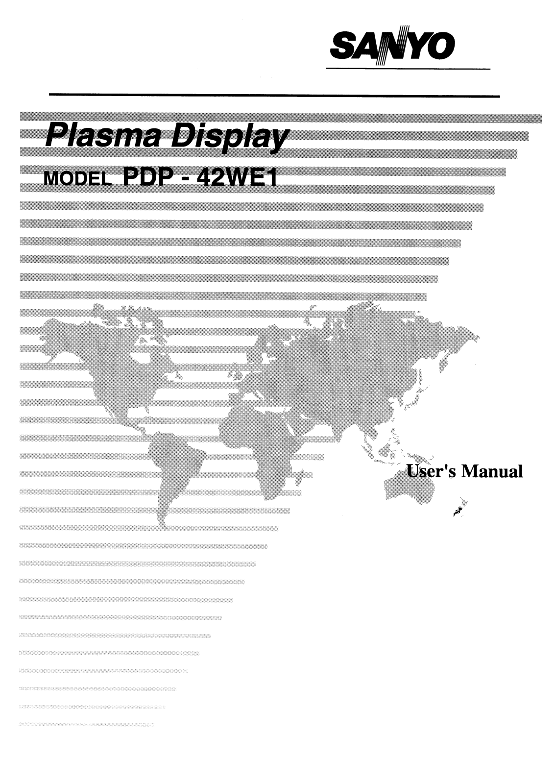 Sanyo PDP-42WE1 Instruction Manual