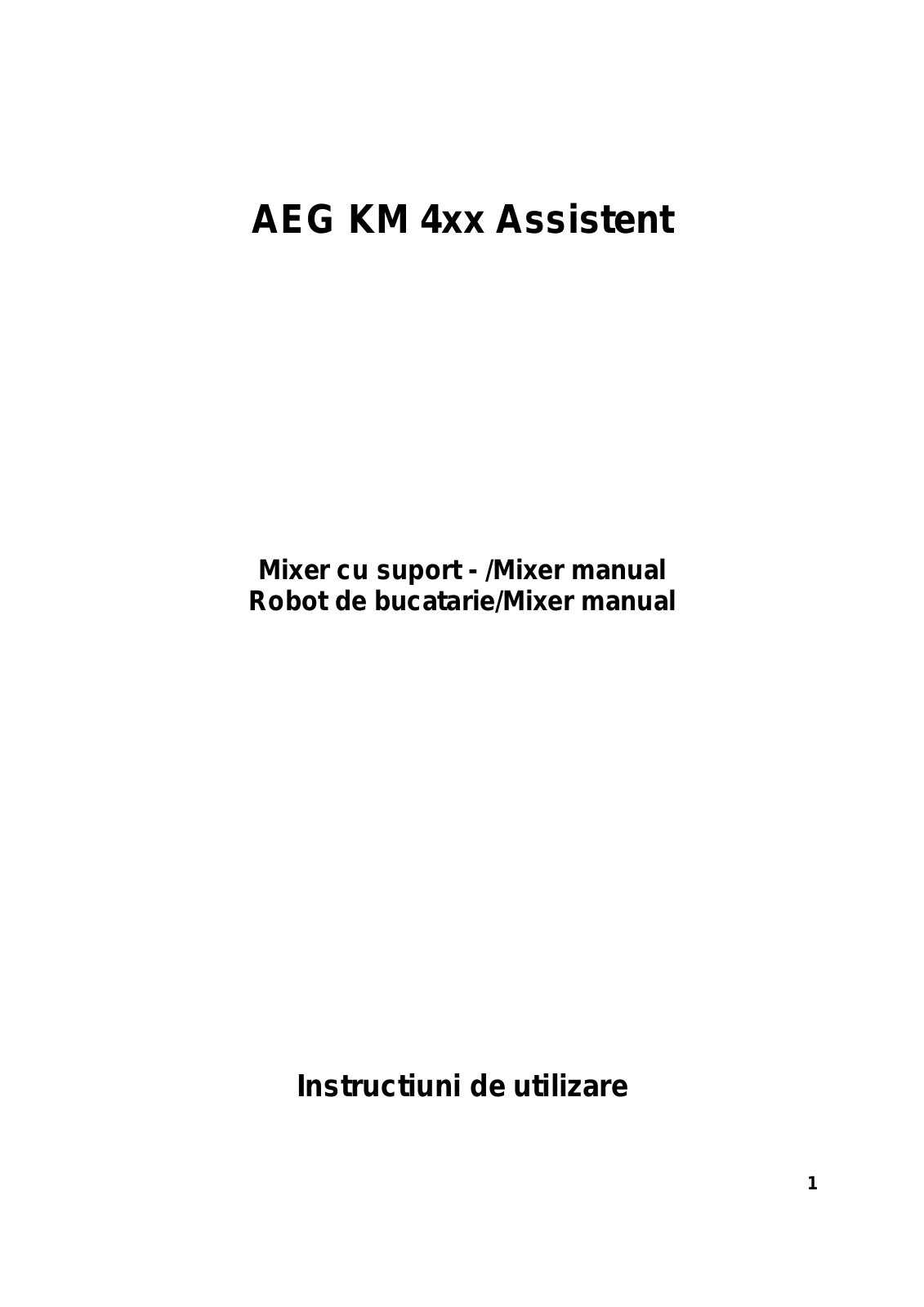 AEG KM400, KM450 User Manual