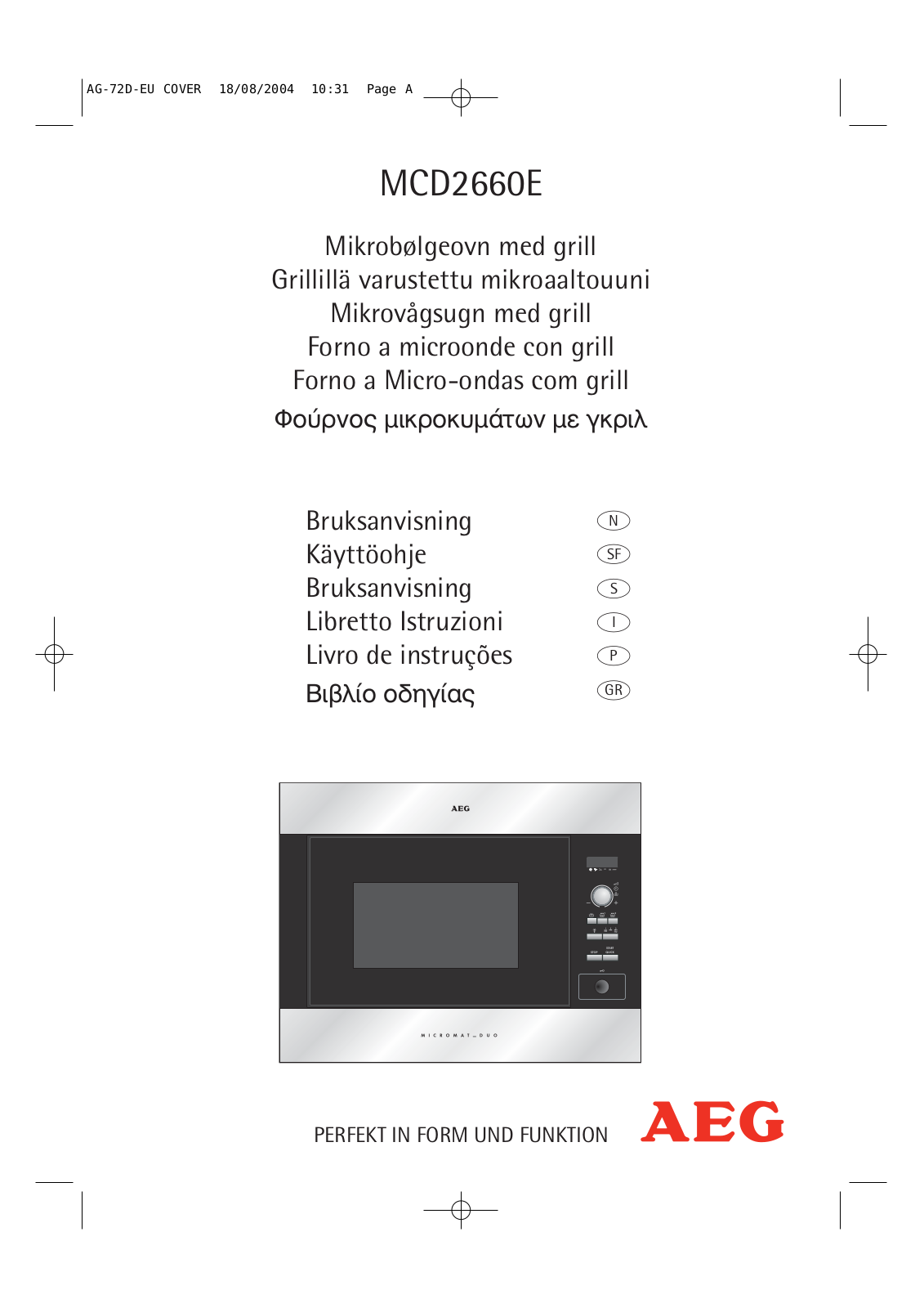 AEG MCD2660E User Manual