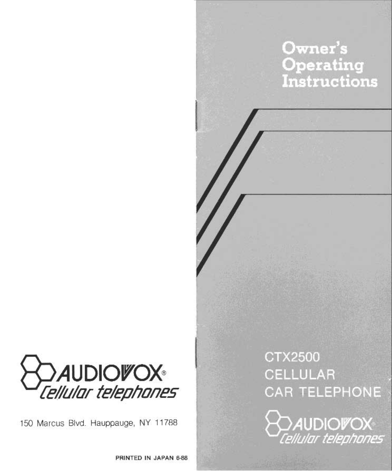 Audiovox CTX2500 User Manual