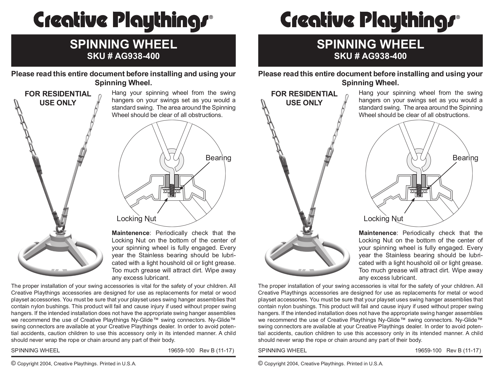 Creative Playthings PSW1009 Installation & Assembly - ManualMachine.com