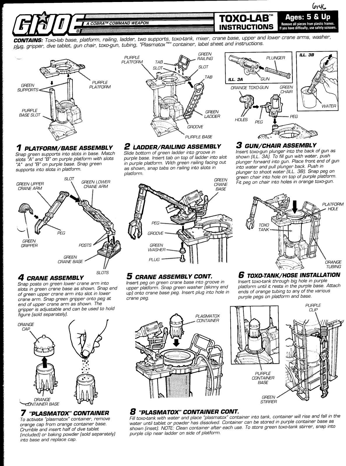 HASBRO GiJoe ToxoLab User Manual