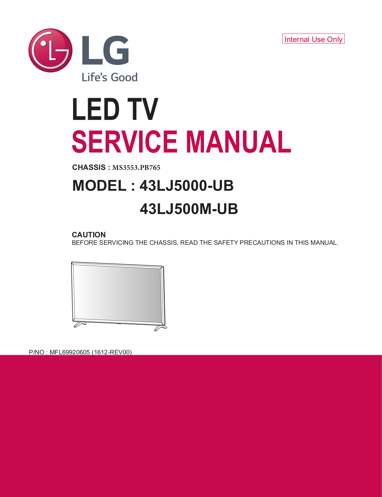 LG 43LJ5000, 43LJ500M Schematic